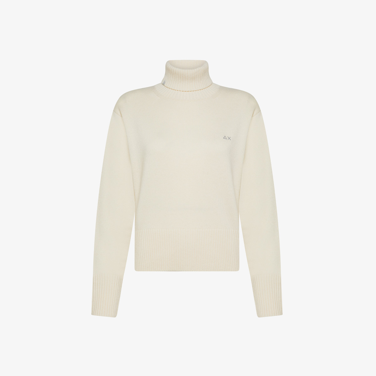 TURTLE NECK SOLID L/S BIANCO PANNA