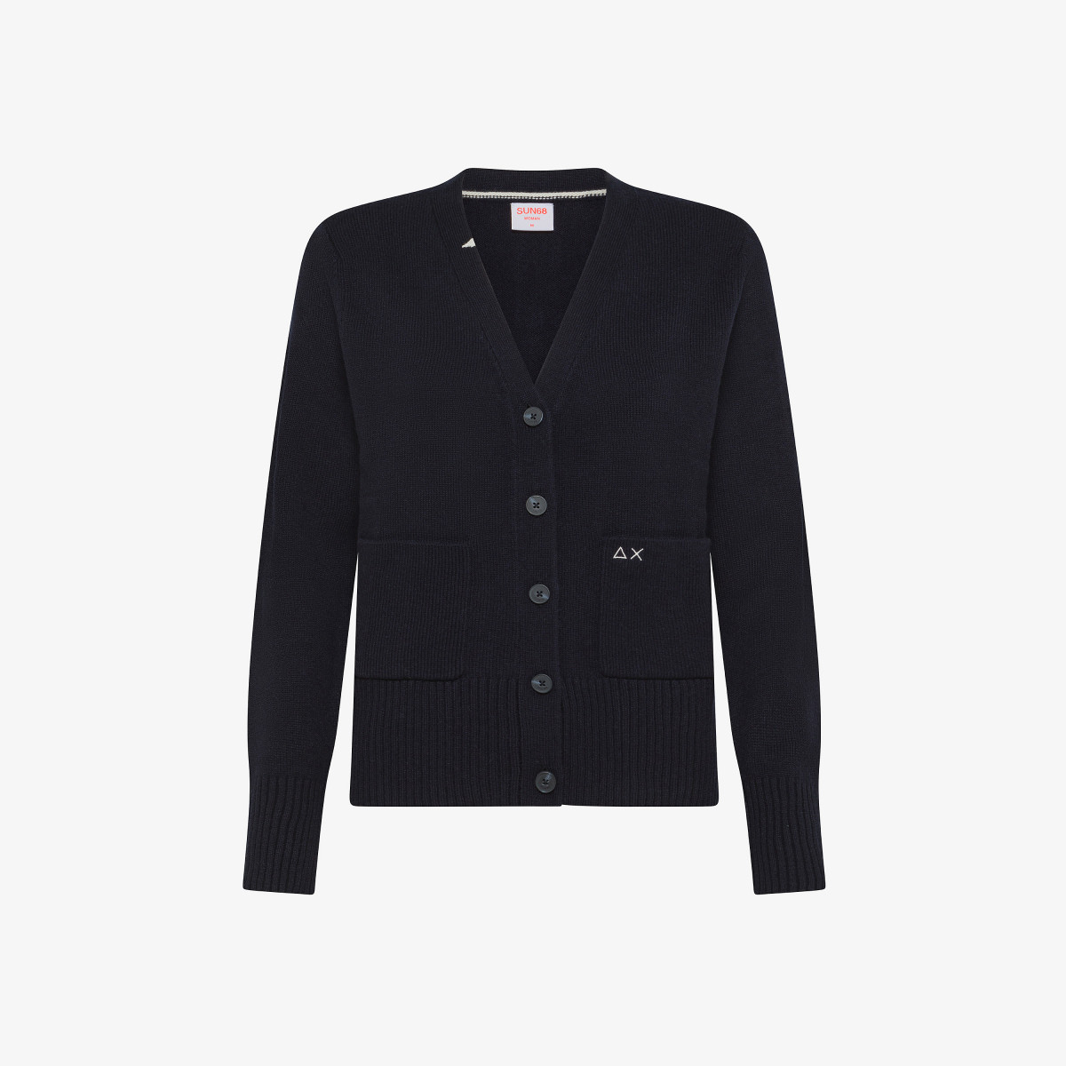 Wool and cashmere cardigan NAVY BLUE