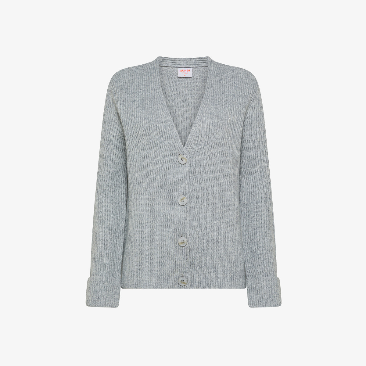 Sun 68 Cardigan In Lana E Cashmere - Donna