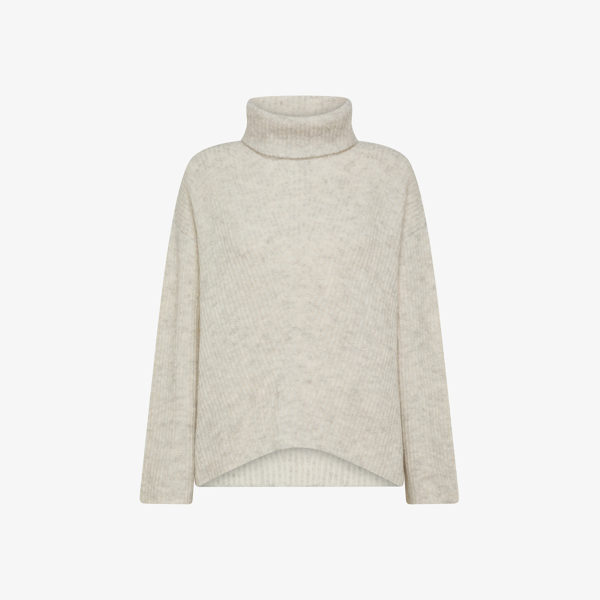 Wool and alpaca turtleneck jumper LIGHT GREY