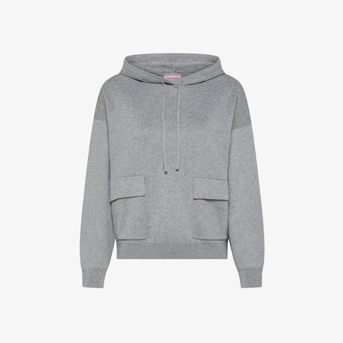 HOODY LUREX GRIGIO MEDIO