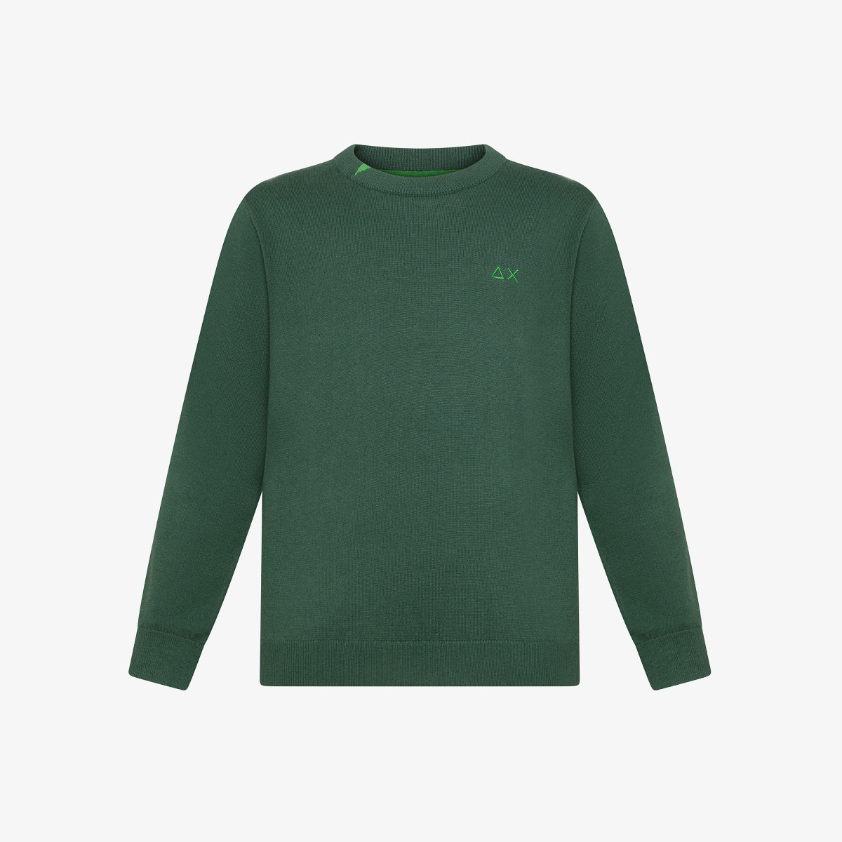 Wool and cotton jumper DARK GREEN