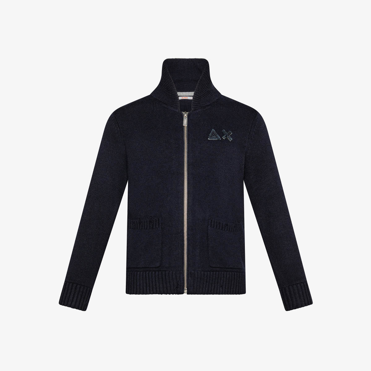 Wool and cashmere zip jumper NAVY BLUE