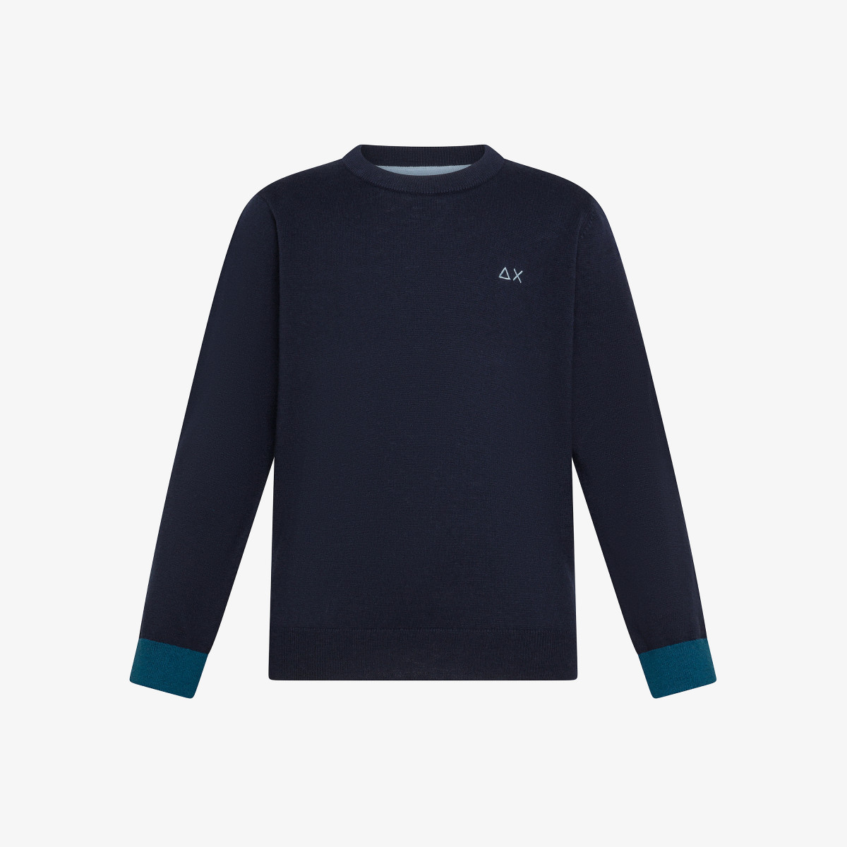 Wool and cotton jumper NAVY BLUE