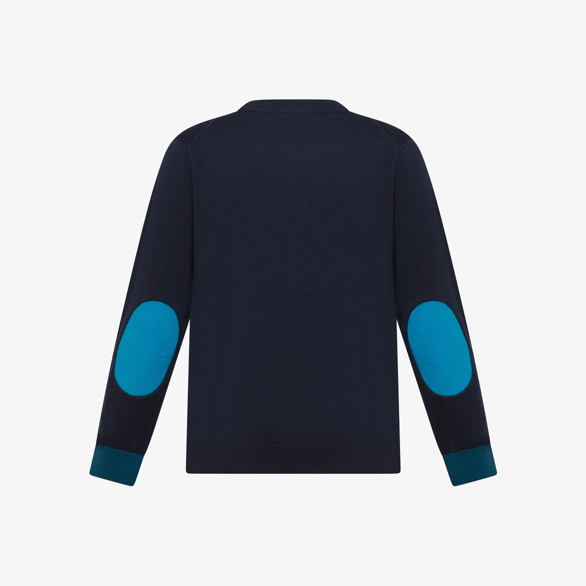 Wool and cotton jumper NAVY BLUE