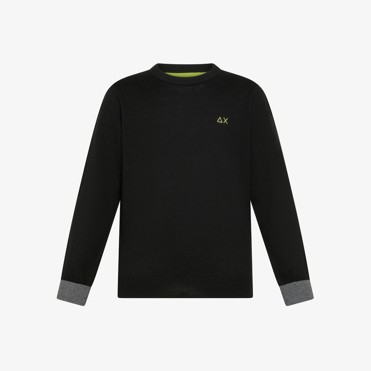 Wool and cotton jumper BLACK