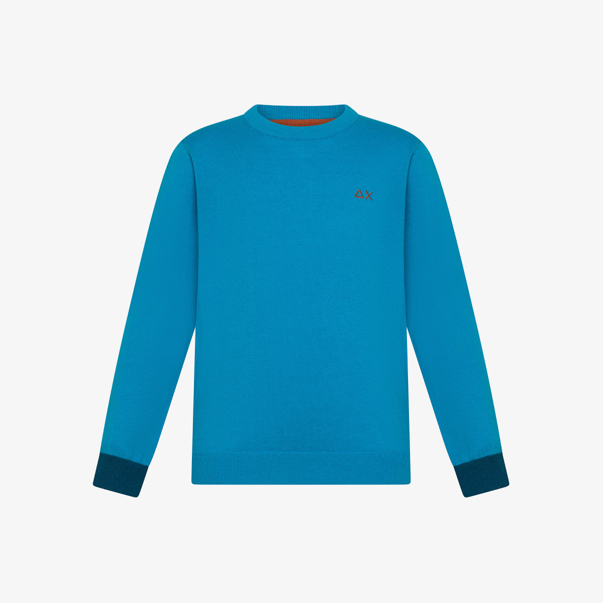 Wool and cotton jumper TURQUOISE