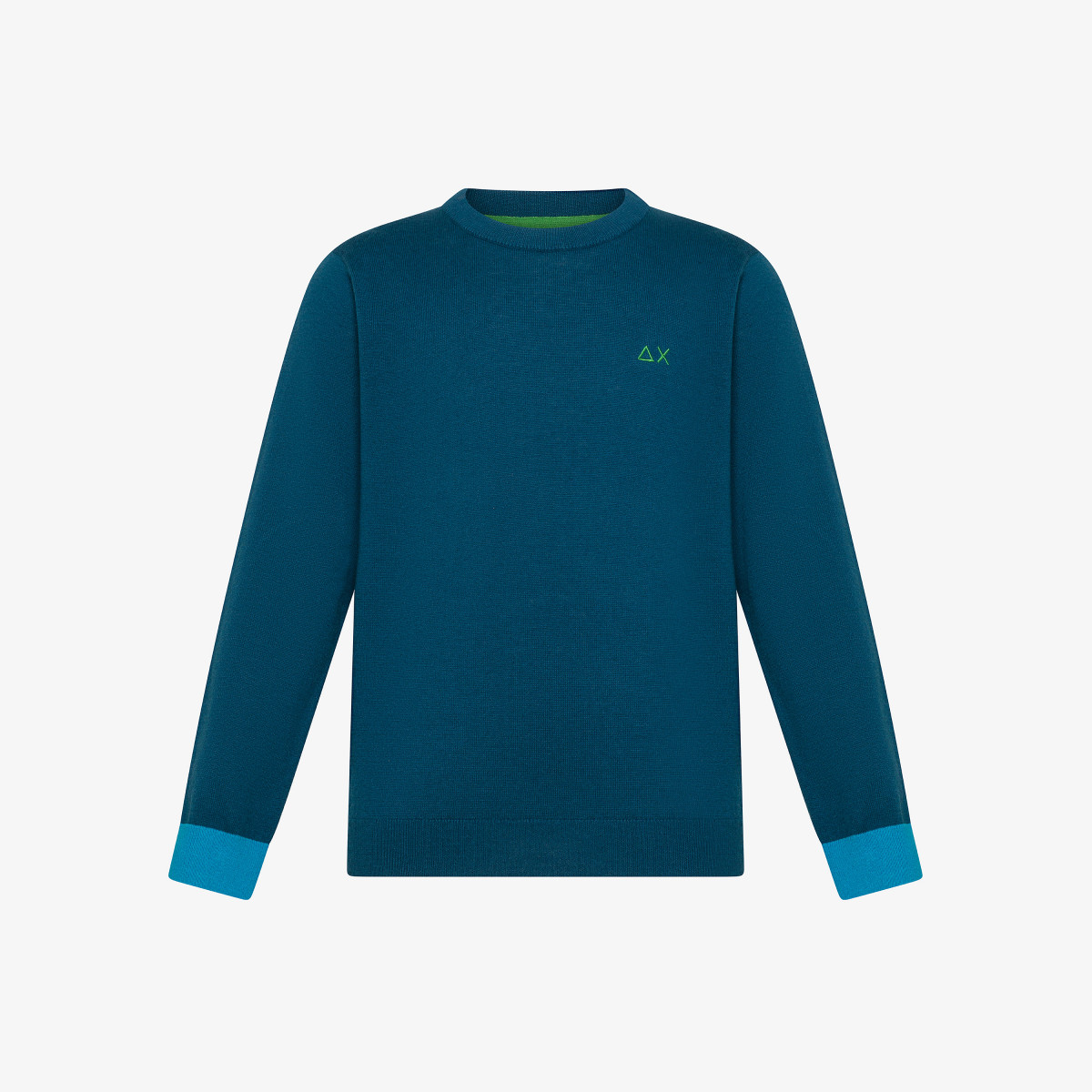 Wool and cotton jumper DEEP BLUE