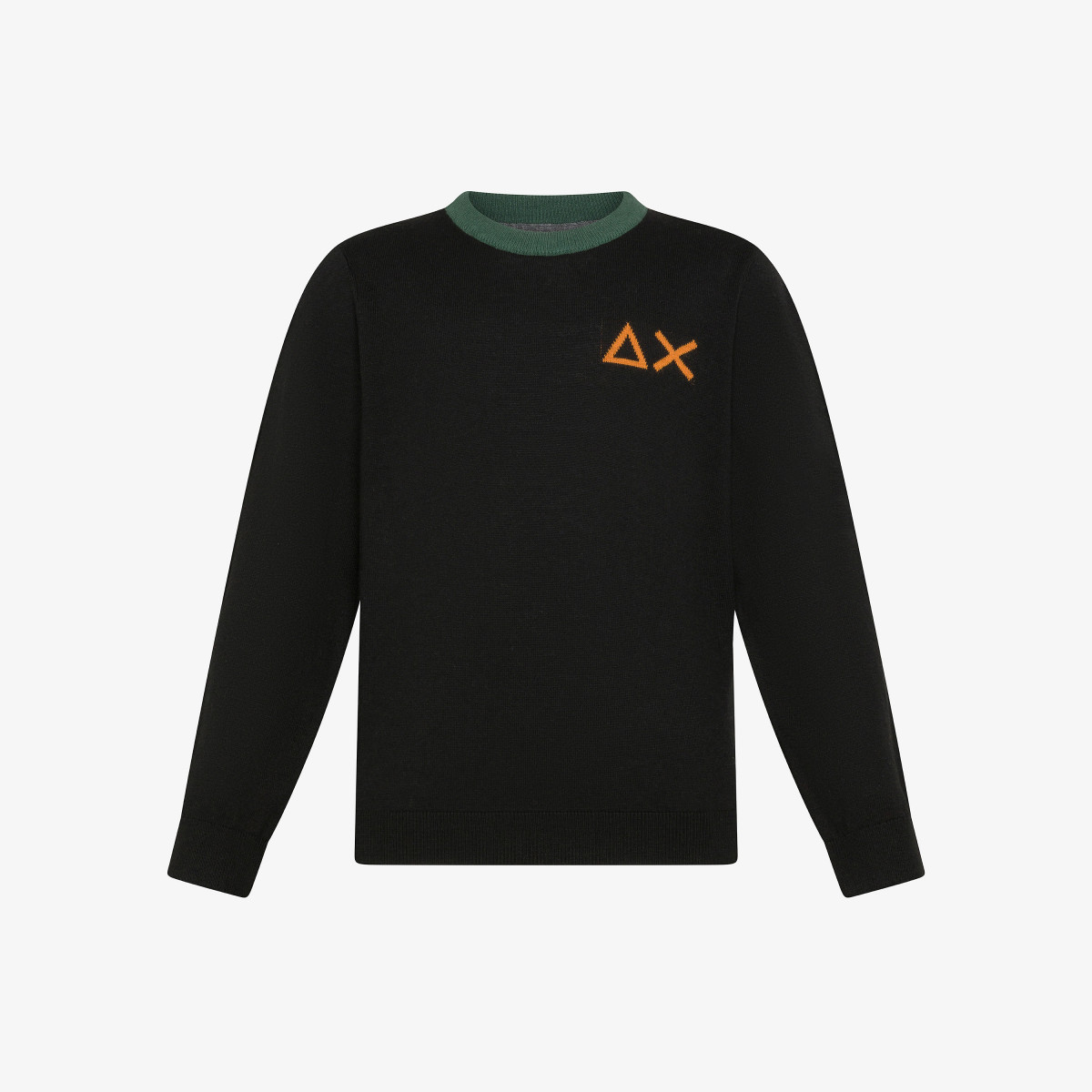 Wool and cotton jumper BLACK