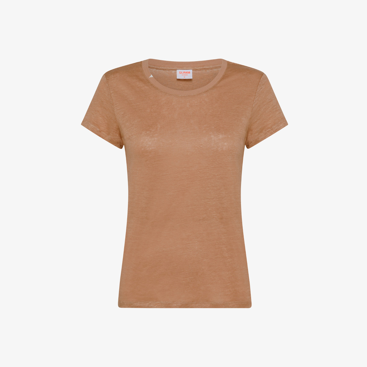 ROUND T-SHIRT LINEN S/S TURTLEDOVE
