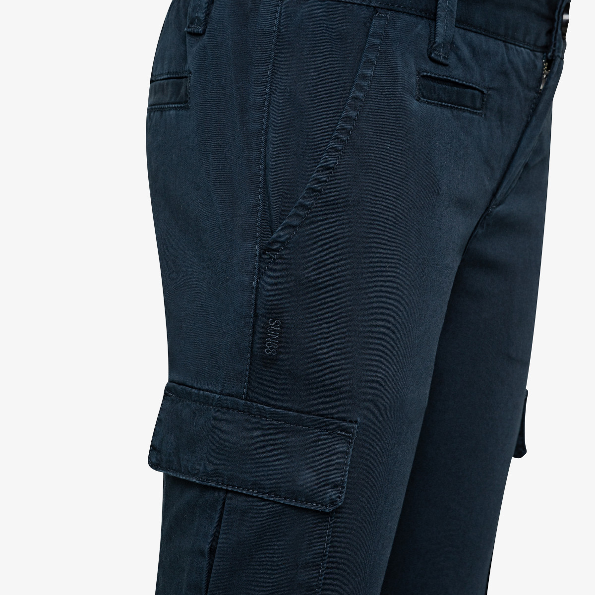 BOY'S PANT MILITARY ELASTIC BOTTOM NAVY BLUE