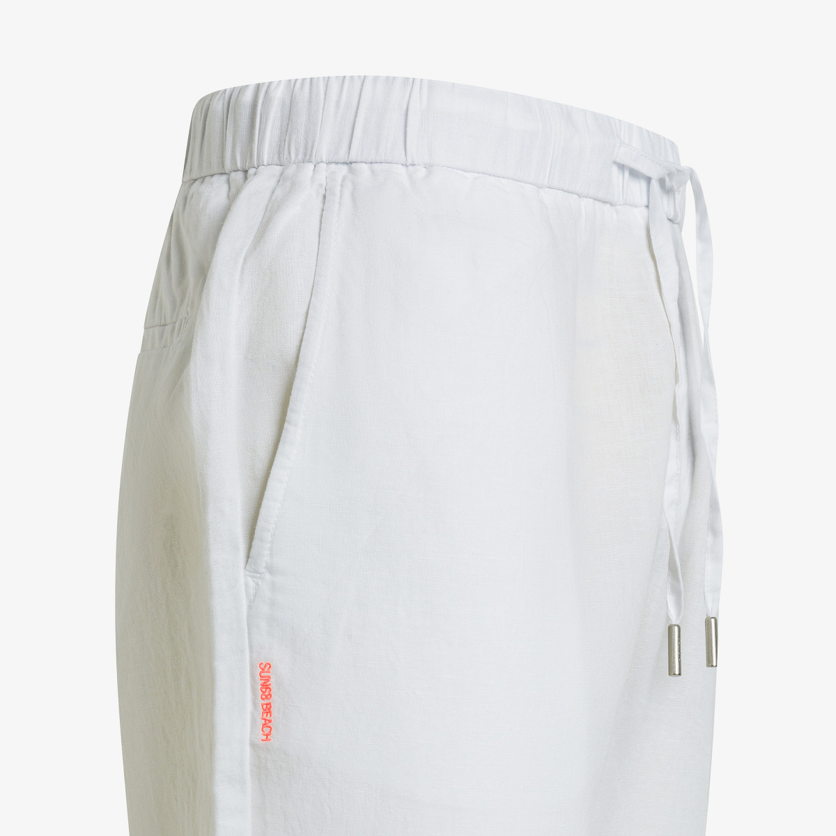 TROUSERS LINEN BEACH WHITE