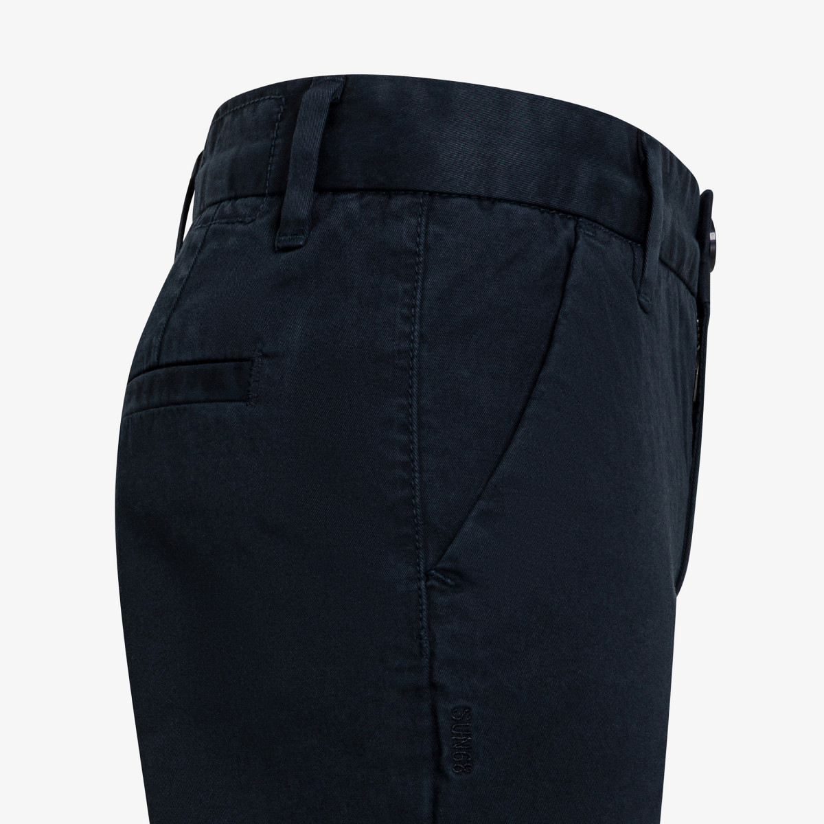 Pantaloni chino in cotone blu navy