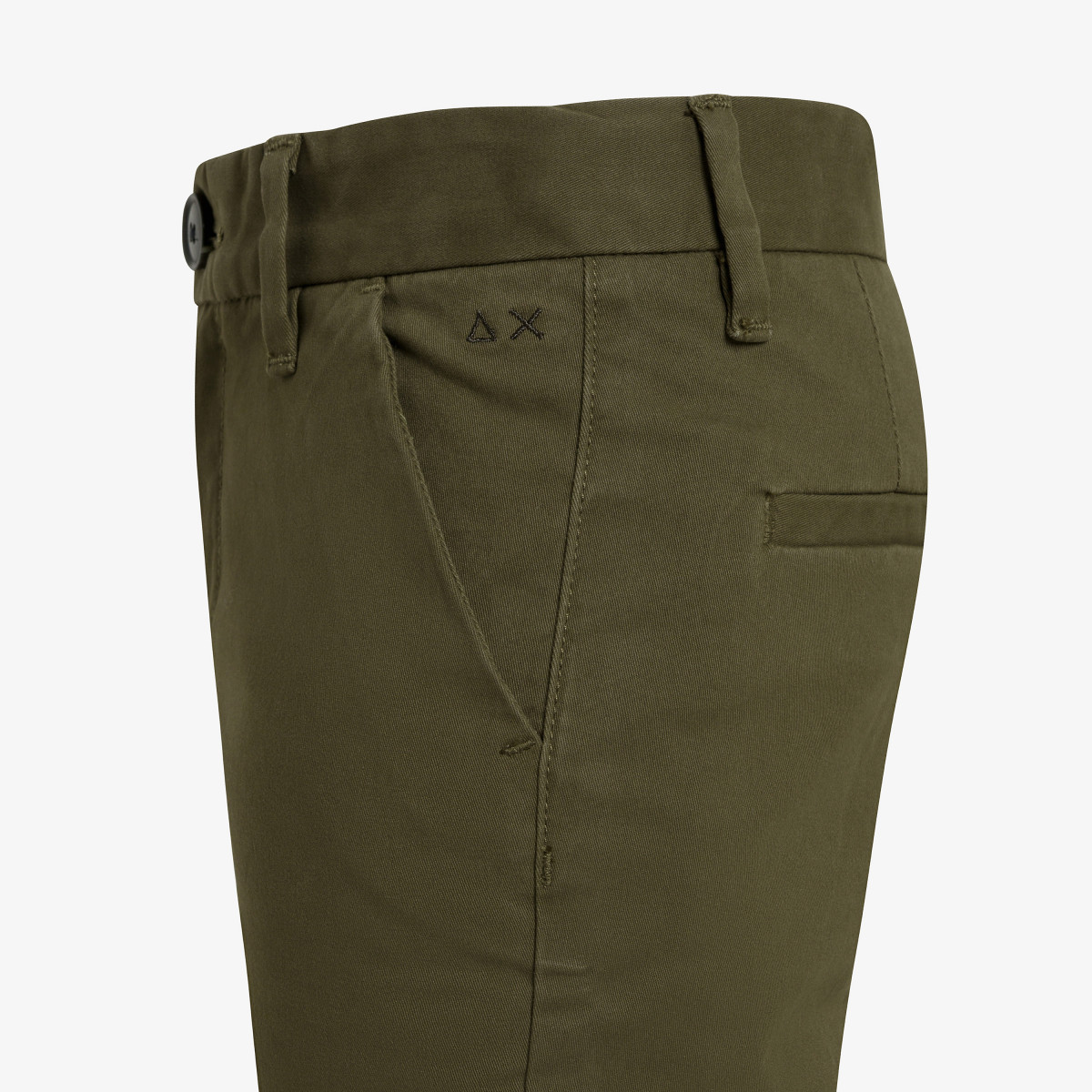 Pantaloni chino in cotone MILITARE SCURO