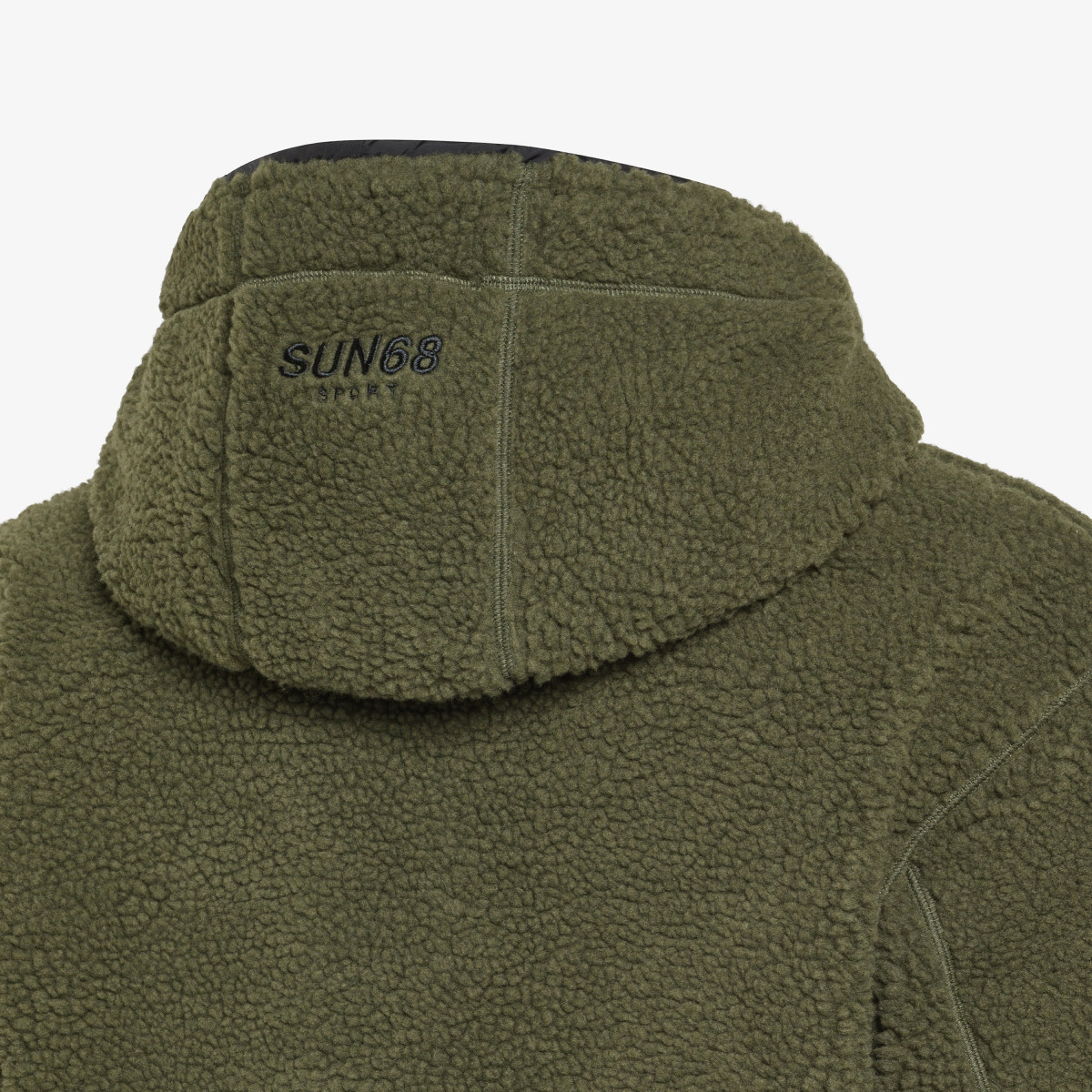 Teddy hooded jacket DARK MILITARY