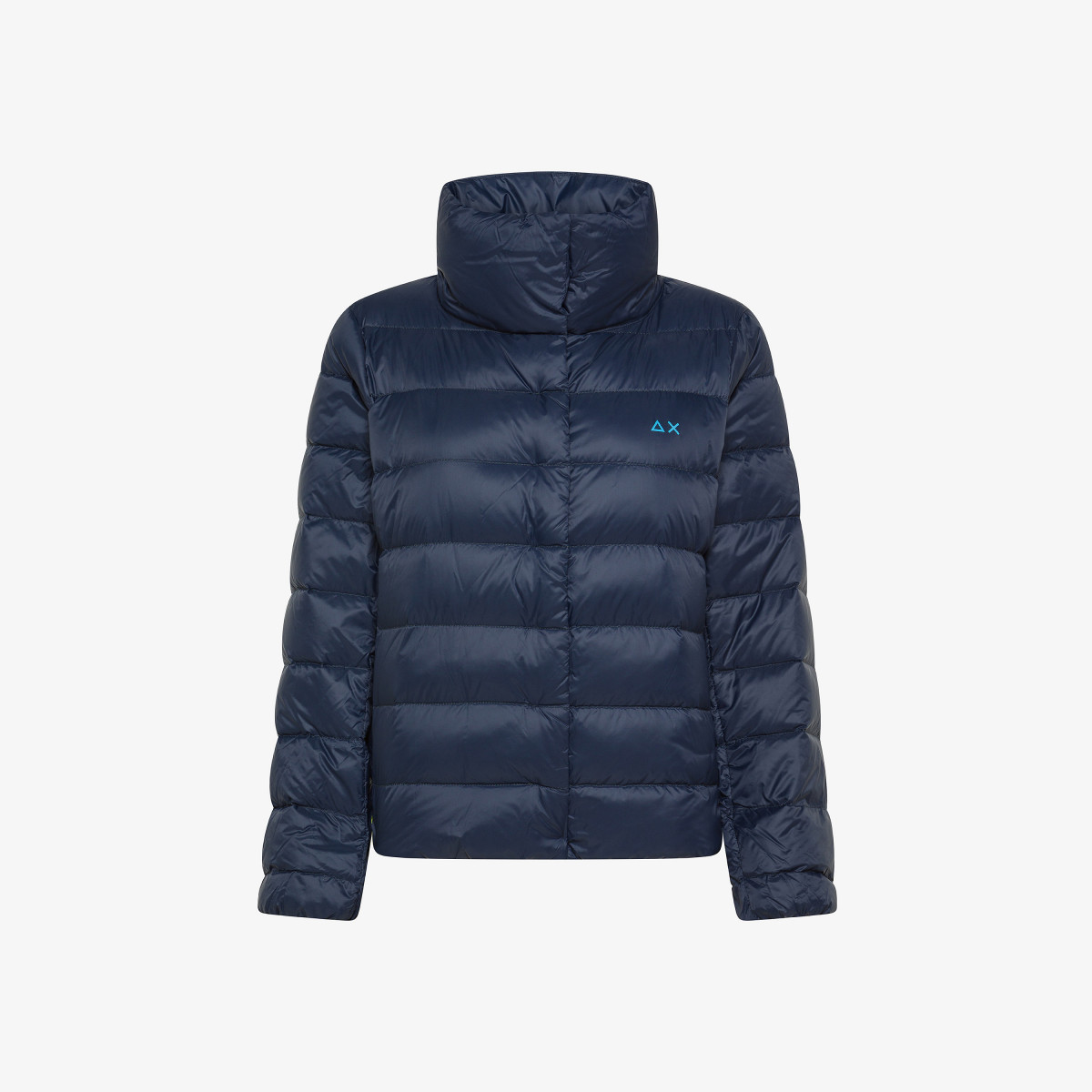 HIGH COLLAR DOWN JACKET NAVY BLUE