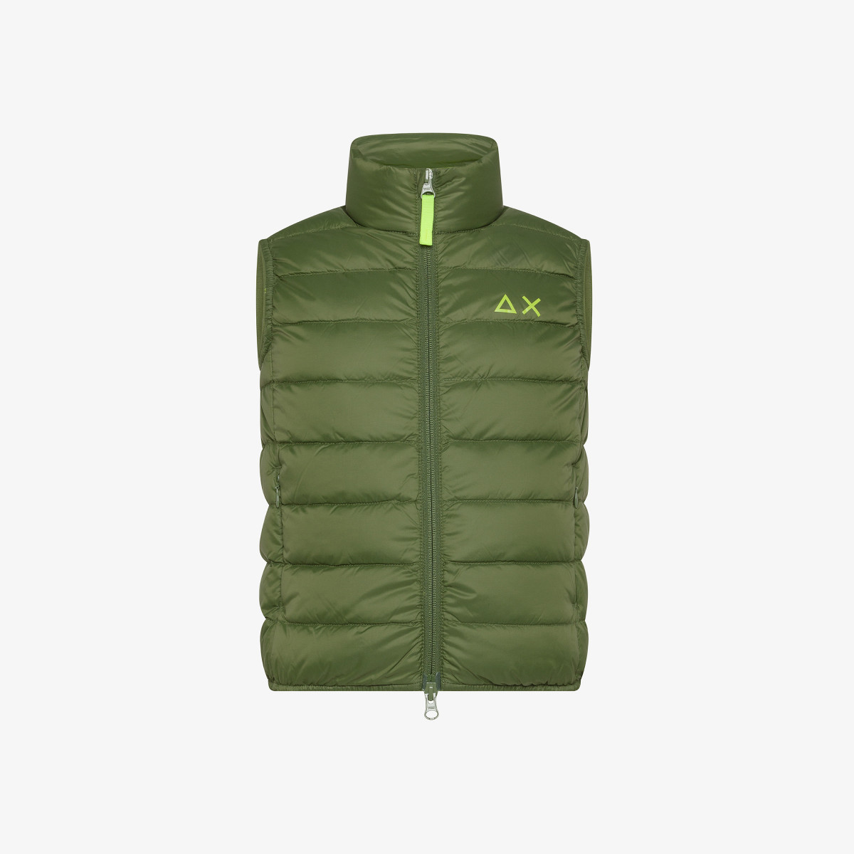 Gilet in nylon trapuntato MILITARE SCURO