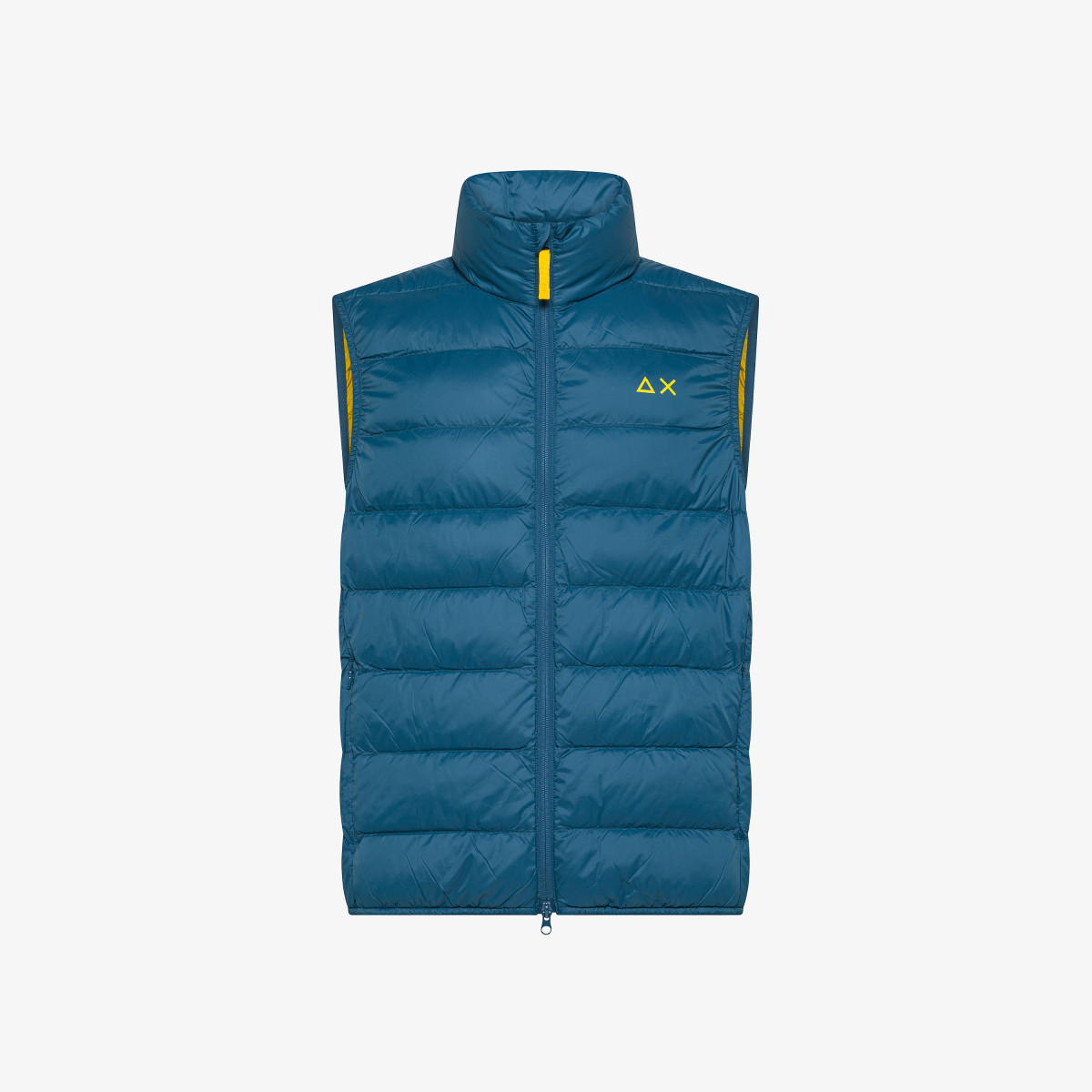 Gilet in nylon imbottito avio scuro