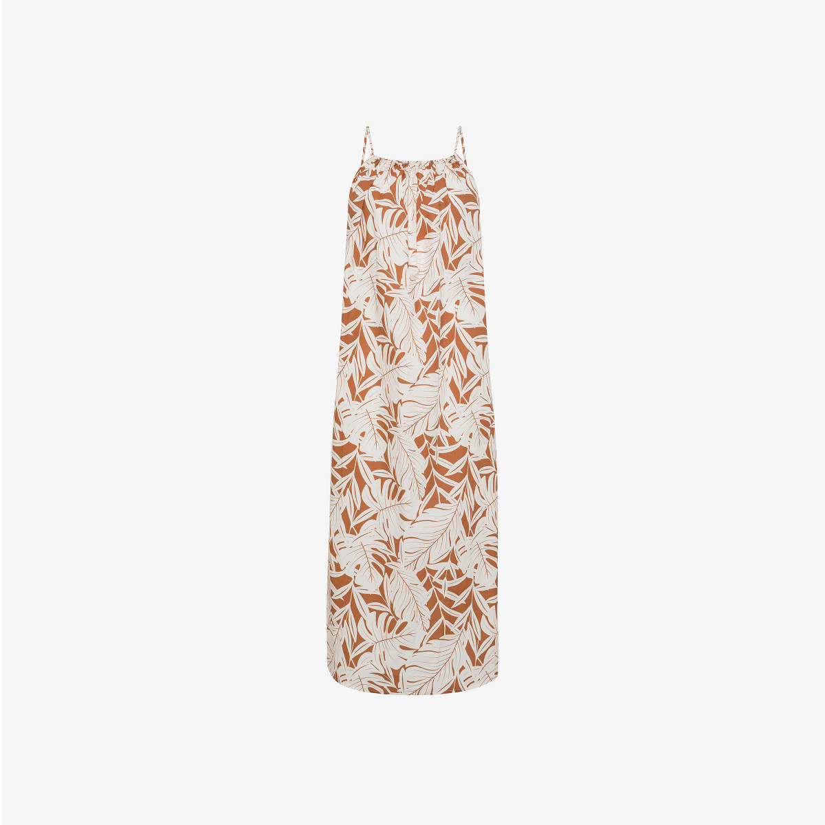 TANK DRESS ALL OVER PRINT RUST/OFF WHITE