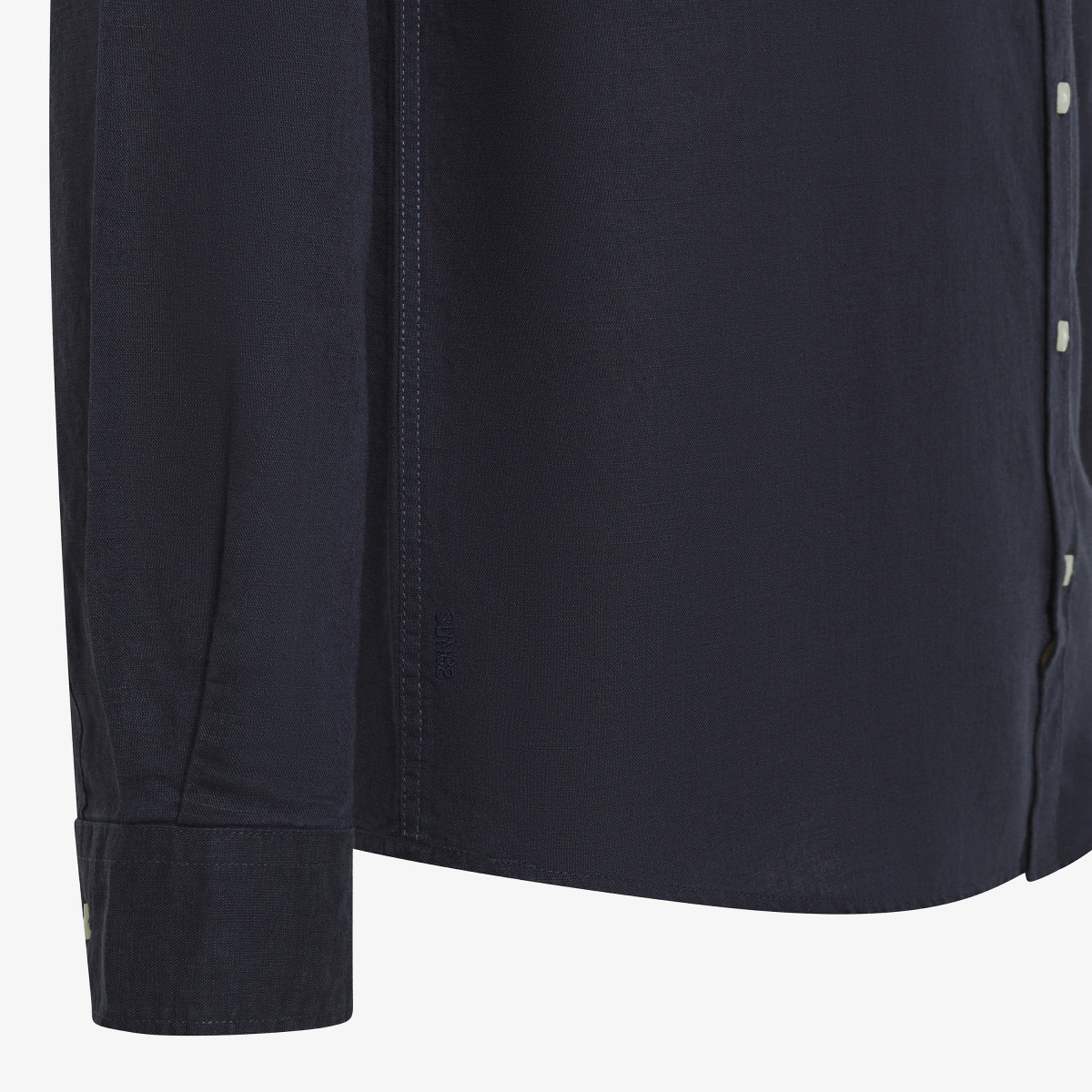 SHIRT LINEN BD L/S NAVY BLUE
