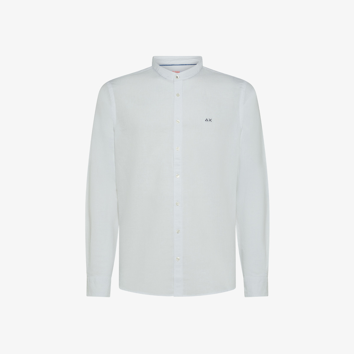 SHIRT LINEN KOREAN COLLAR L/S BIANCO