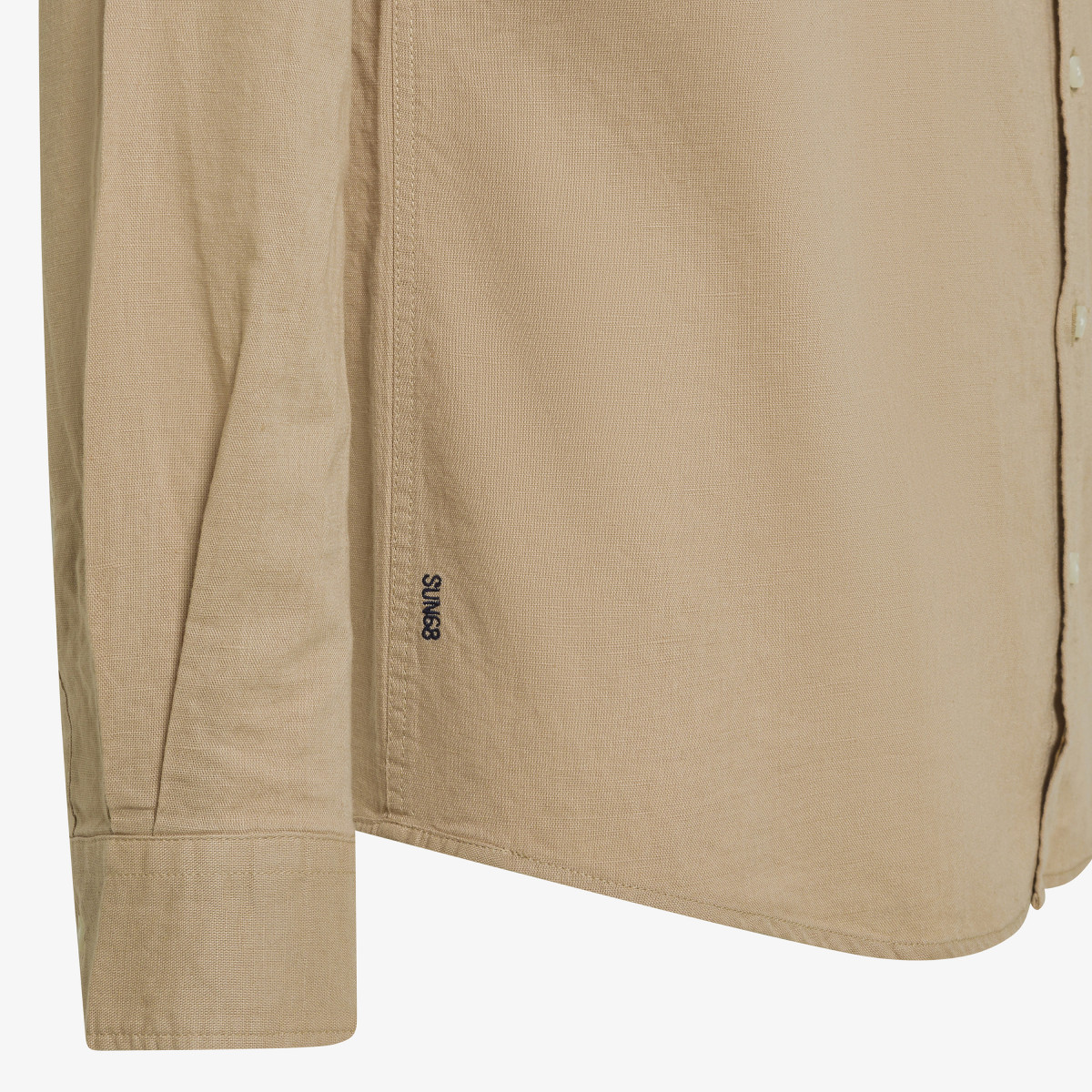 SHIRT LINEN KOREAN COLLAR L/S SABBIA