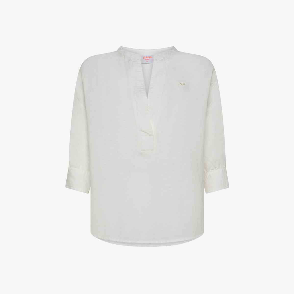 SHIRT SERAPH LINEN 3/4 SLV WHITE