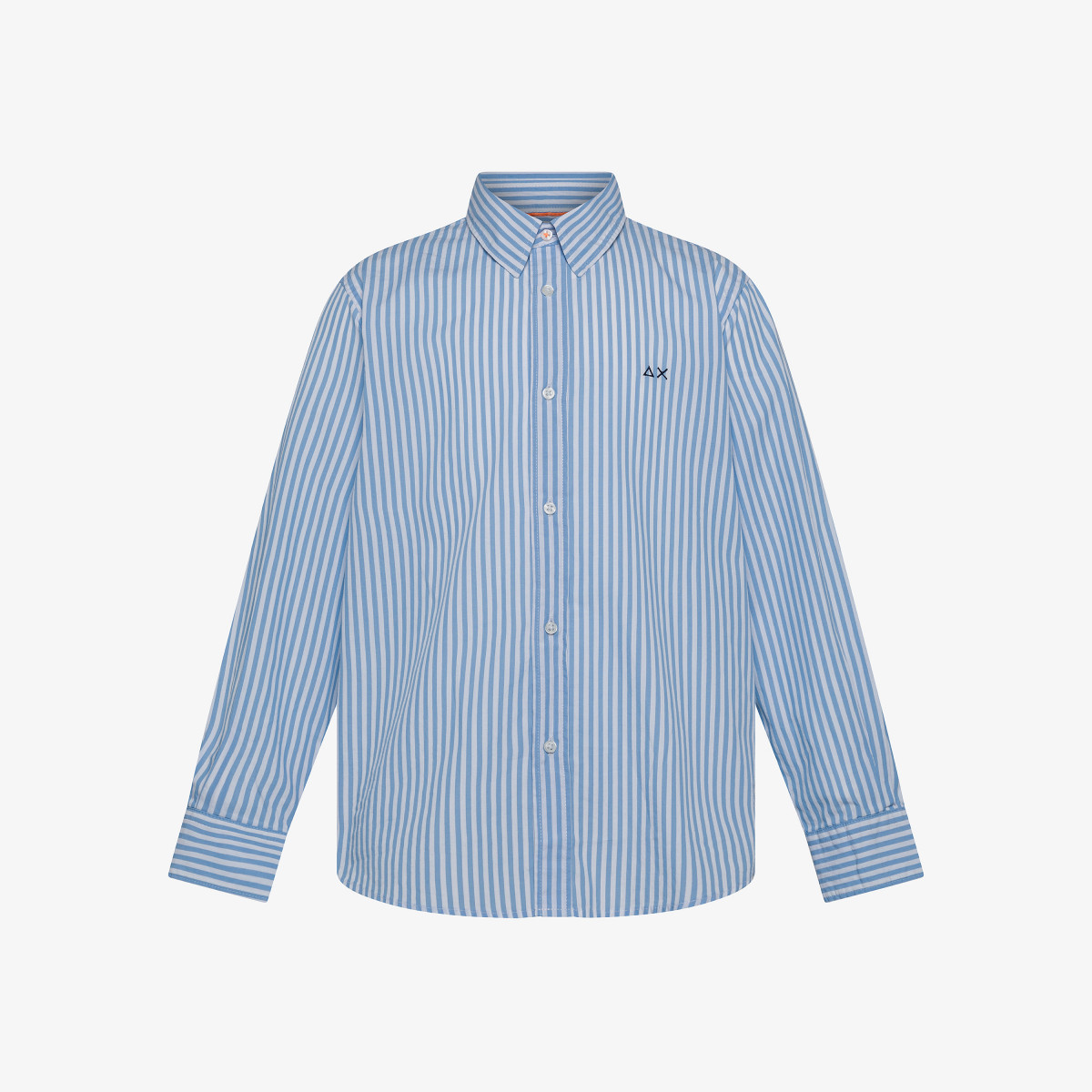 BOY'S SHIRT CLASSIC STRIPE L/S BIANCO/AZZURRO