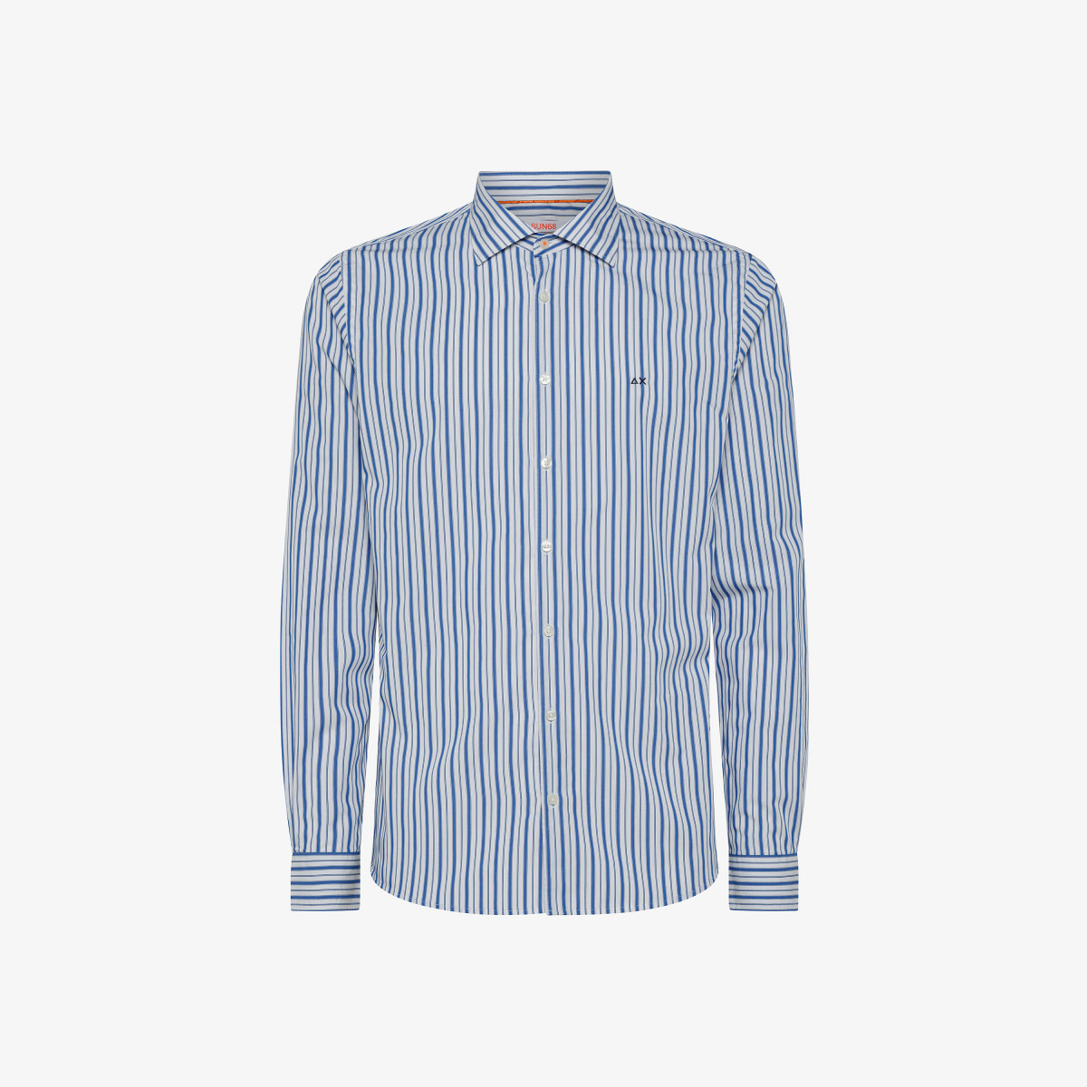 SHIRT CLASSIC STRIPES FRENCH COLLAR L/S OFF WHITE/NAVY BLUE