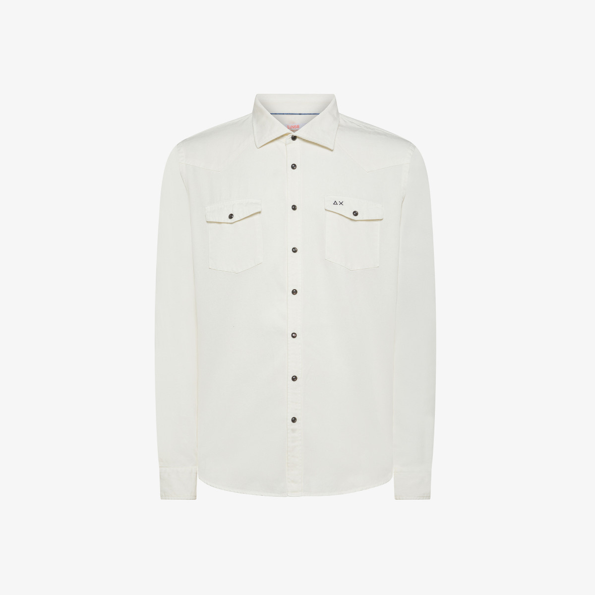 Cotton gabardine shirt OFF WHITE