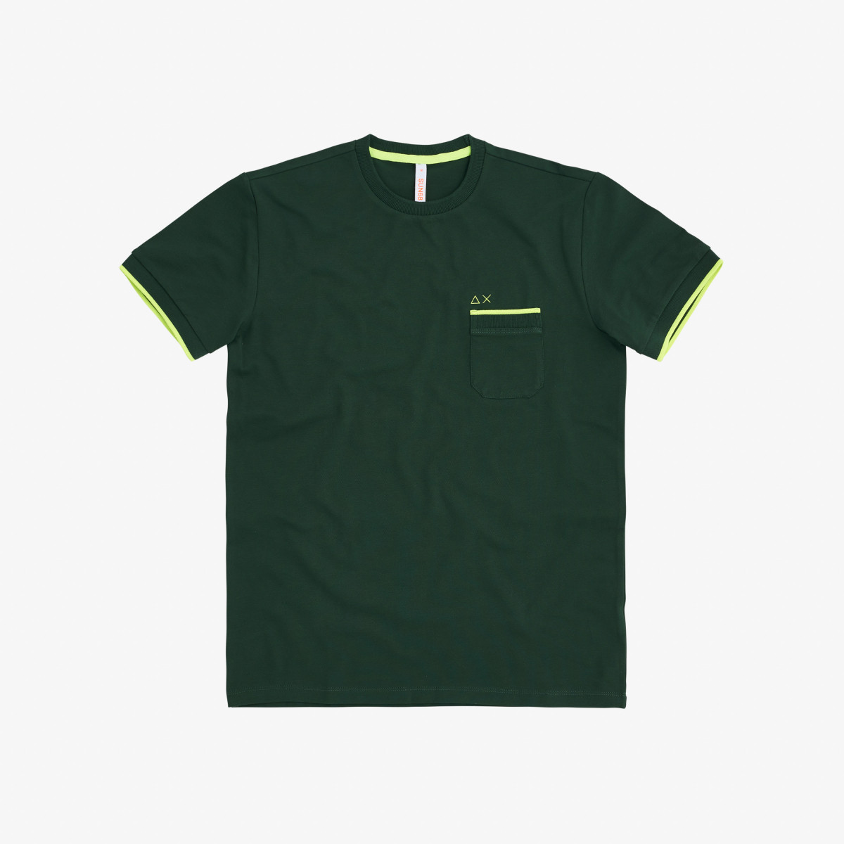 T-SHIRT KNIT RIB PIQUET DARK GREEN