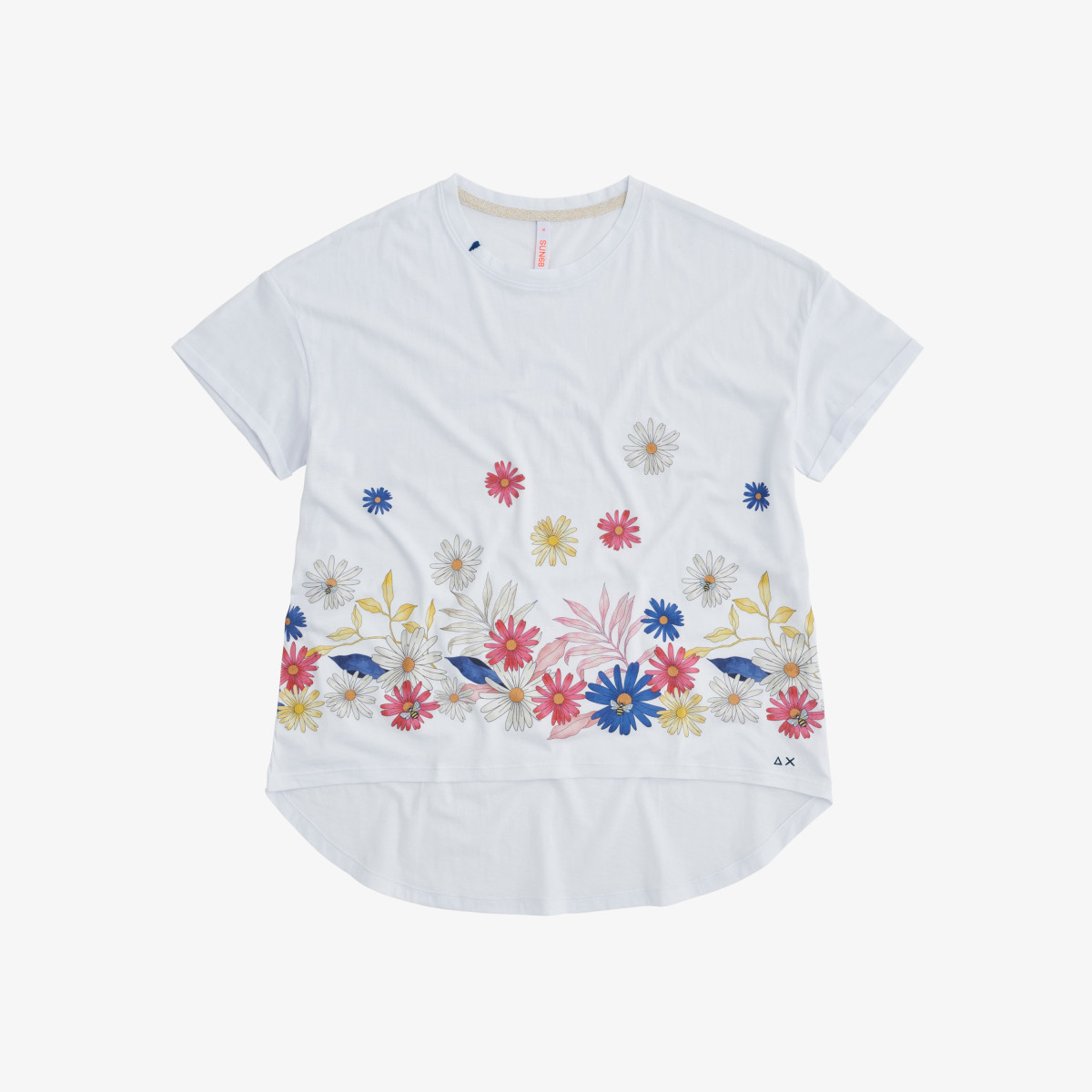 ROUND T-SHIRT PRINT CHEST S/S WHITE