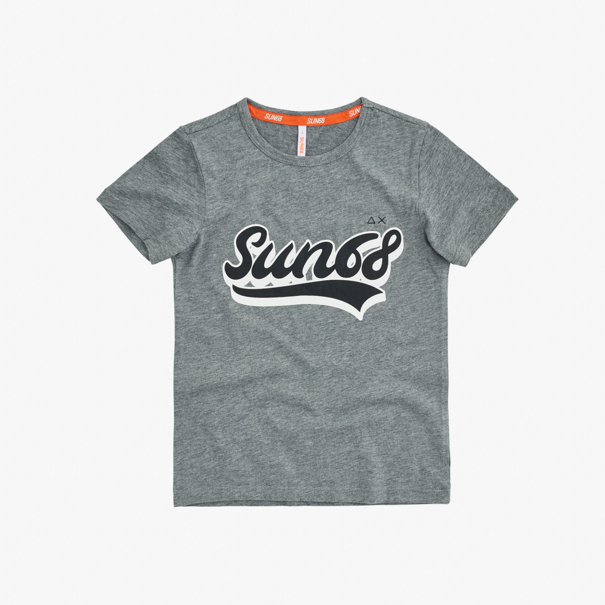 BOY'S T-SHIRT ROUND PRINT ON CHEST GRIGIO MEDIO