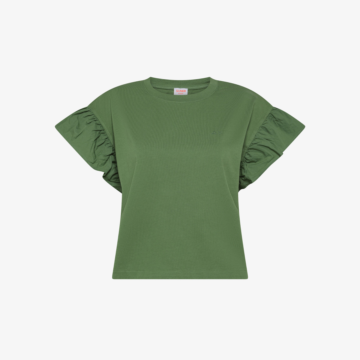 Sage green cotton T-shirt