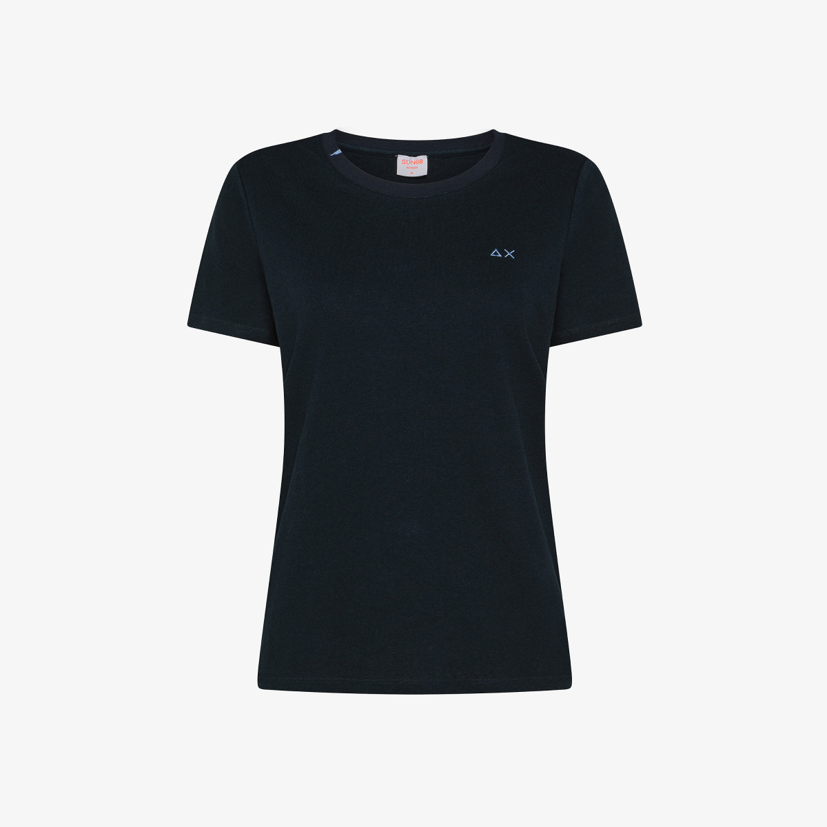 T-SHIRT ROUND NECK LINEN S/S NAVY BLUE