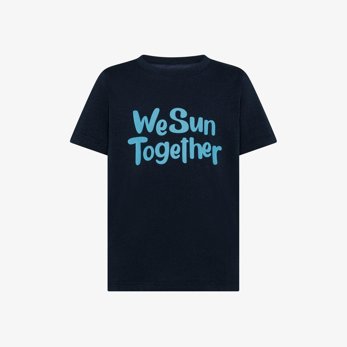 T-shirt in jersey di cotone blu navy