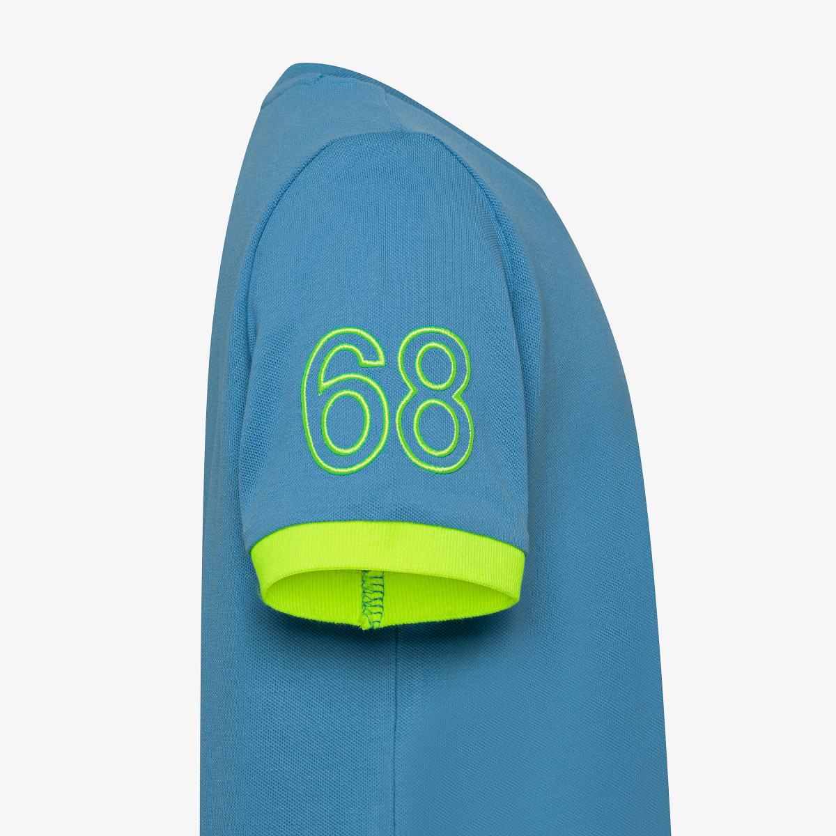 BOY'S T-SHIRT PIQUET LOGO FLUO S/S AVIO