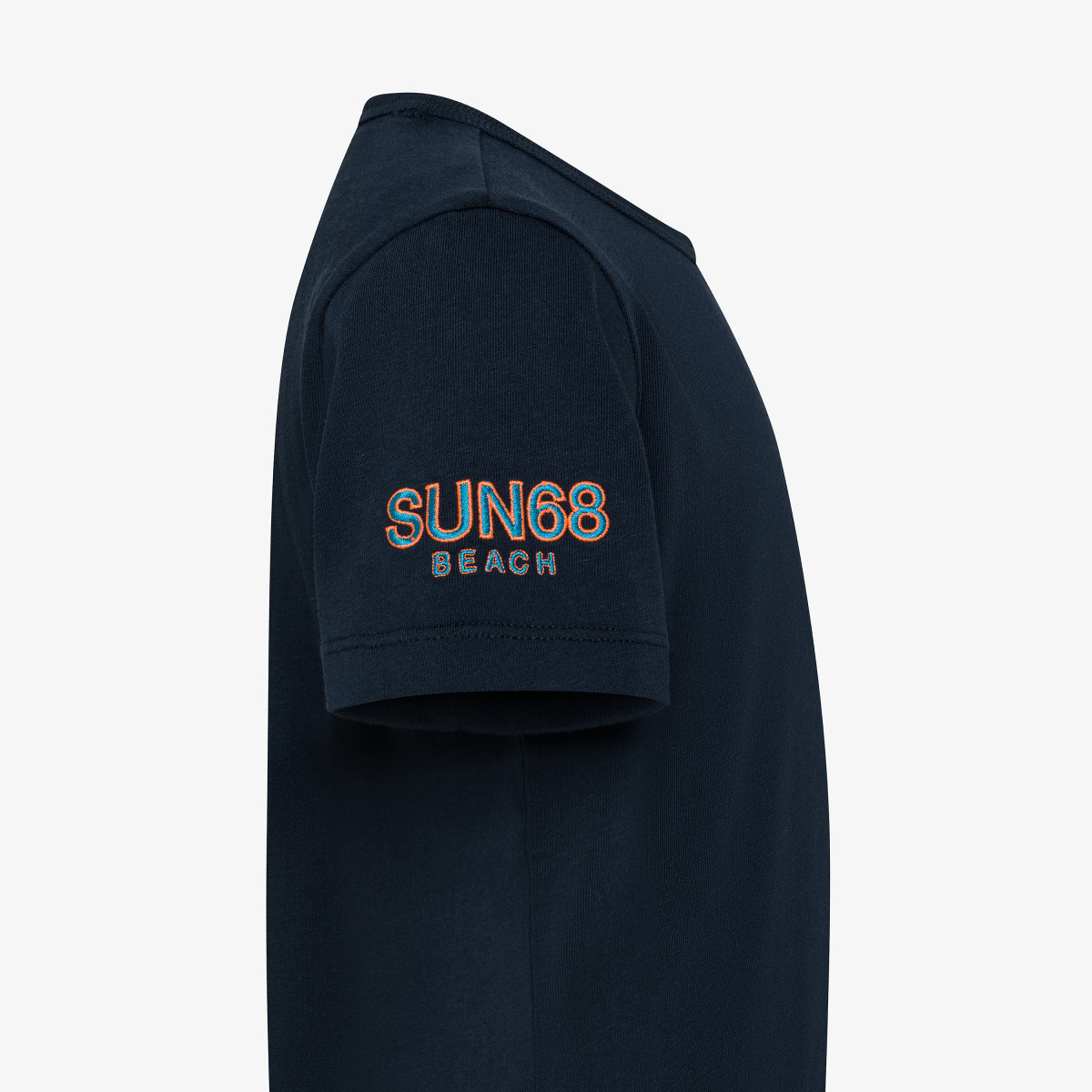 Navy blue cotton jersey T-shirt