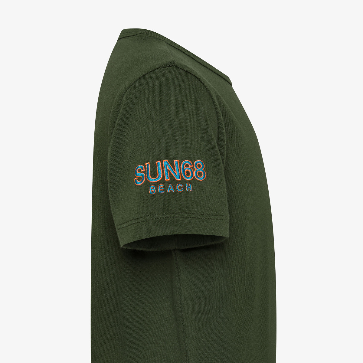 BOY'S T-SHIRT SUN68 BEACH LOGO S/S DARK GREEN
