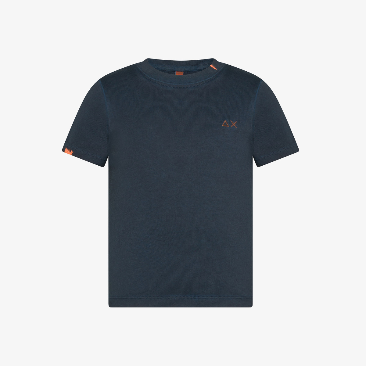 T-shirt in jersey di cotone blu navy