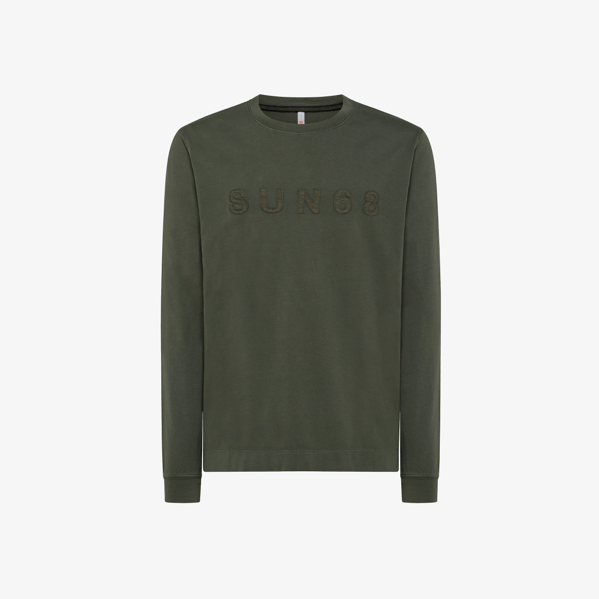 T-SHIRT BIG LOGO COLD DYE L/S MILITARY