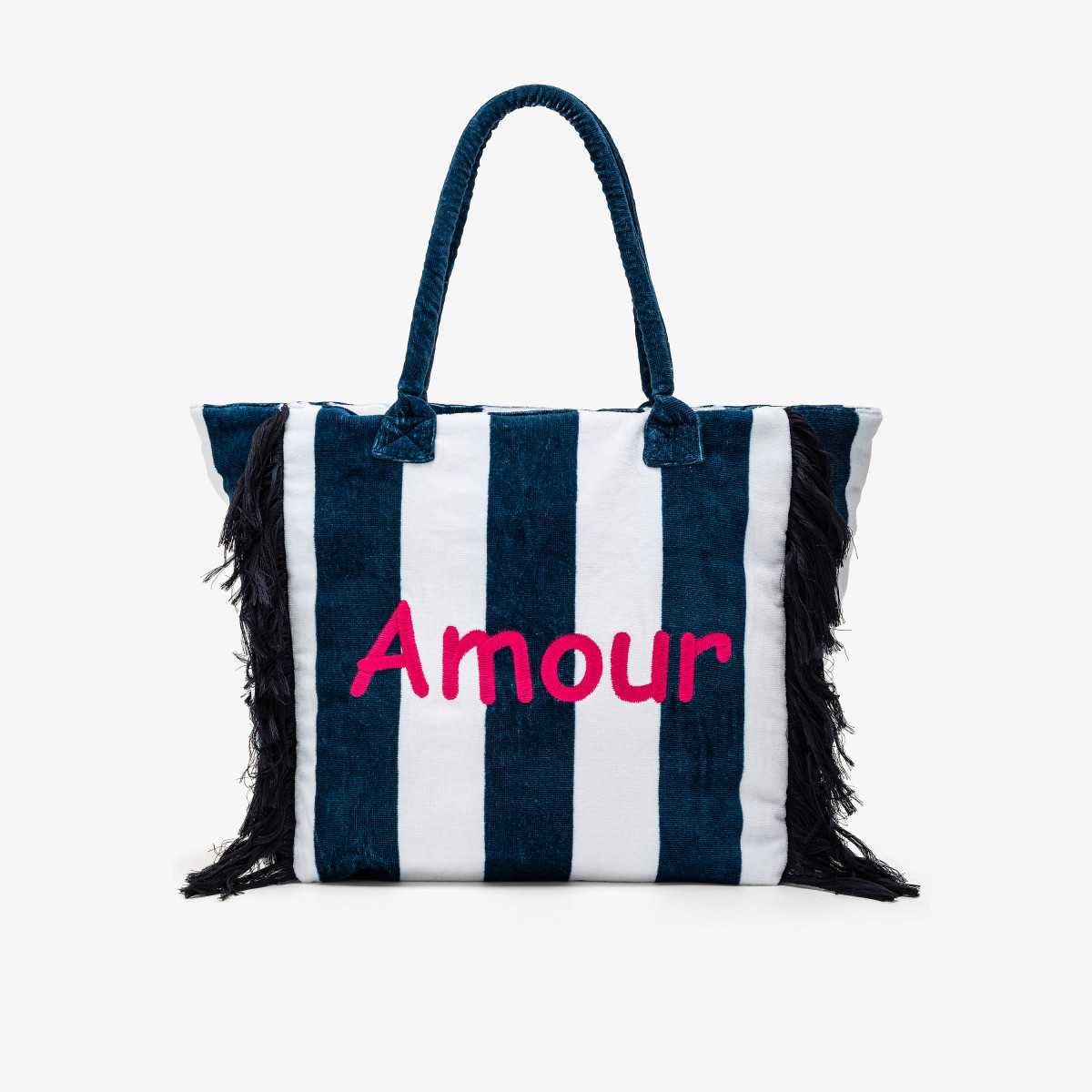 BAG FANCY SPONGE ALLOVER NAVY BLUE/OFF WHITE