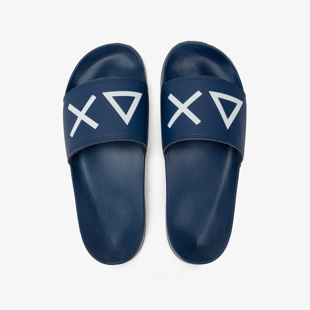 SLIPPERS LOGO NAVY BLUE