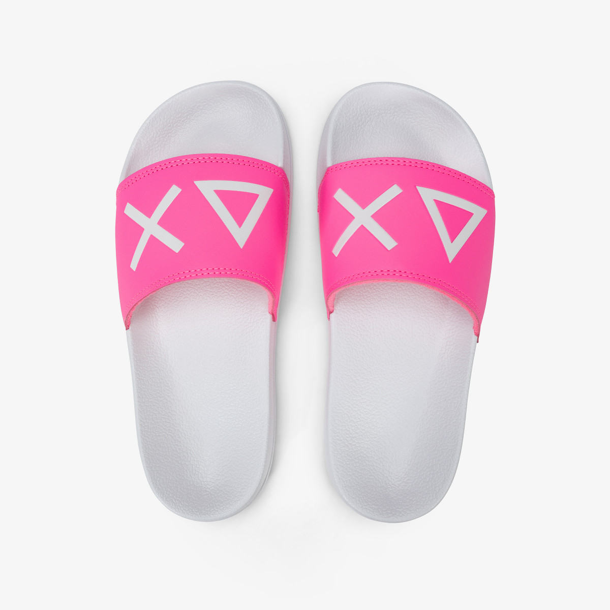 SLIPPERS BEACH WHITE/FUXIA FLUO