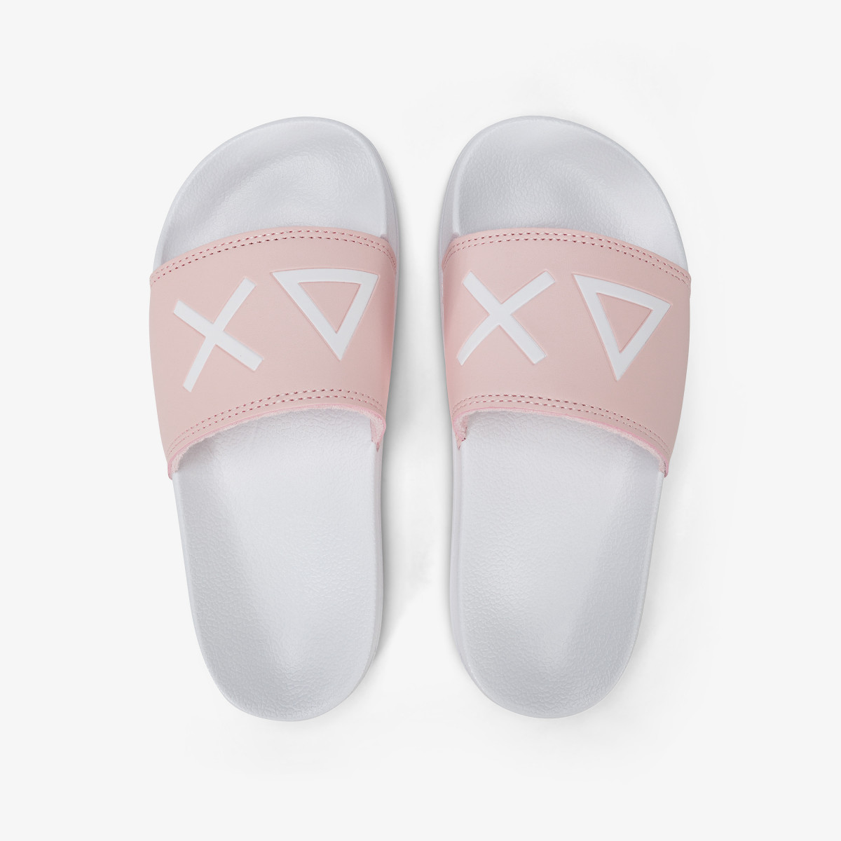 GIRL'S SLIPPERS LOGO WHITE/PINK