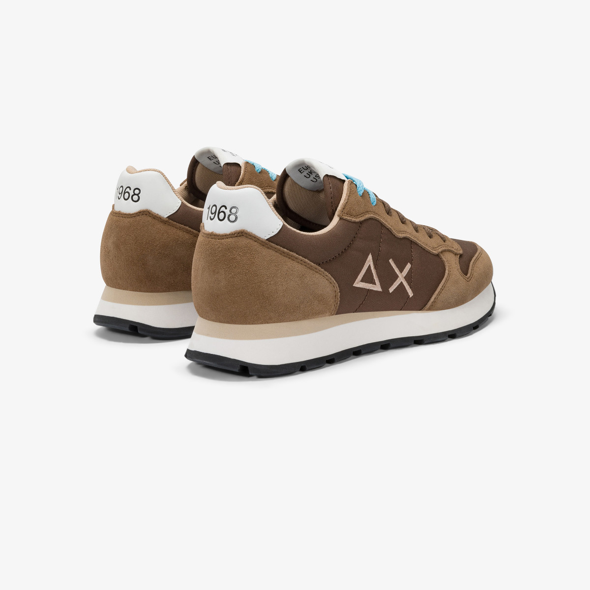 Tom brown nylon and suede sneaker
