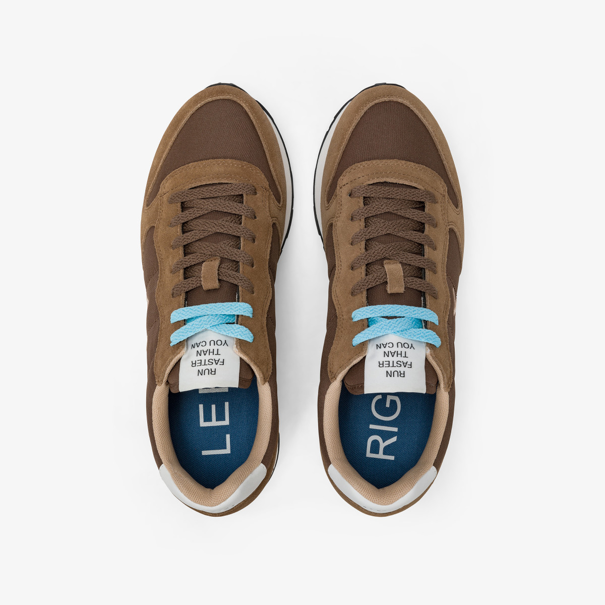 Tom brown nylon and suede sneaker