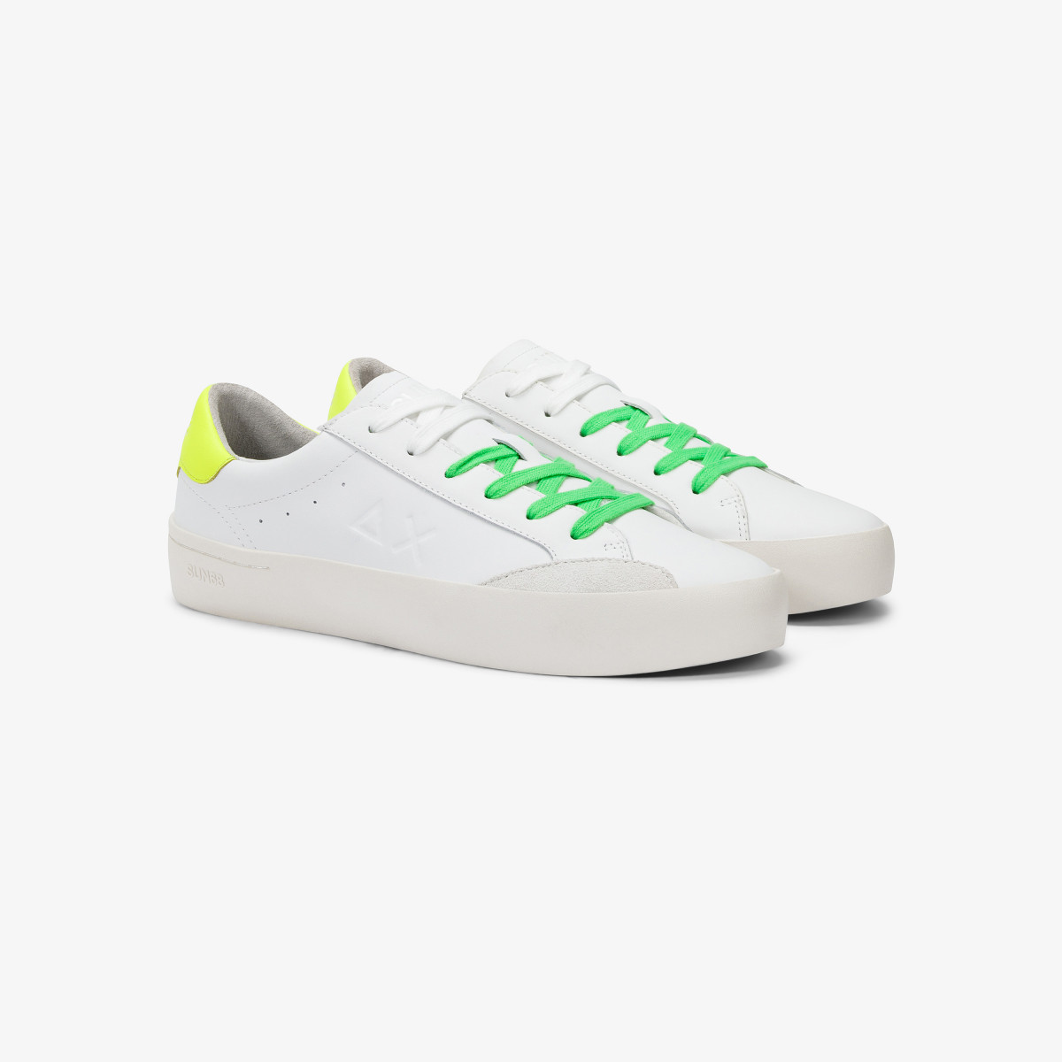 STREET LEATHER WHITE/YELLOW FLUO