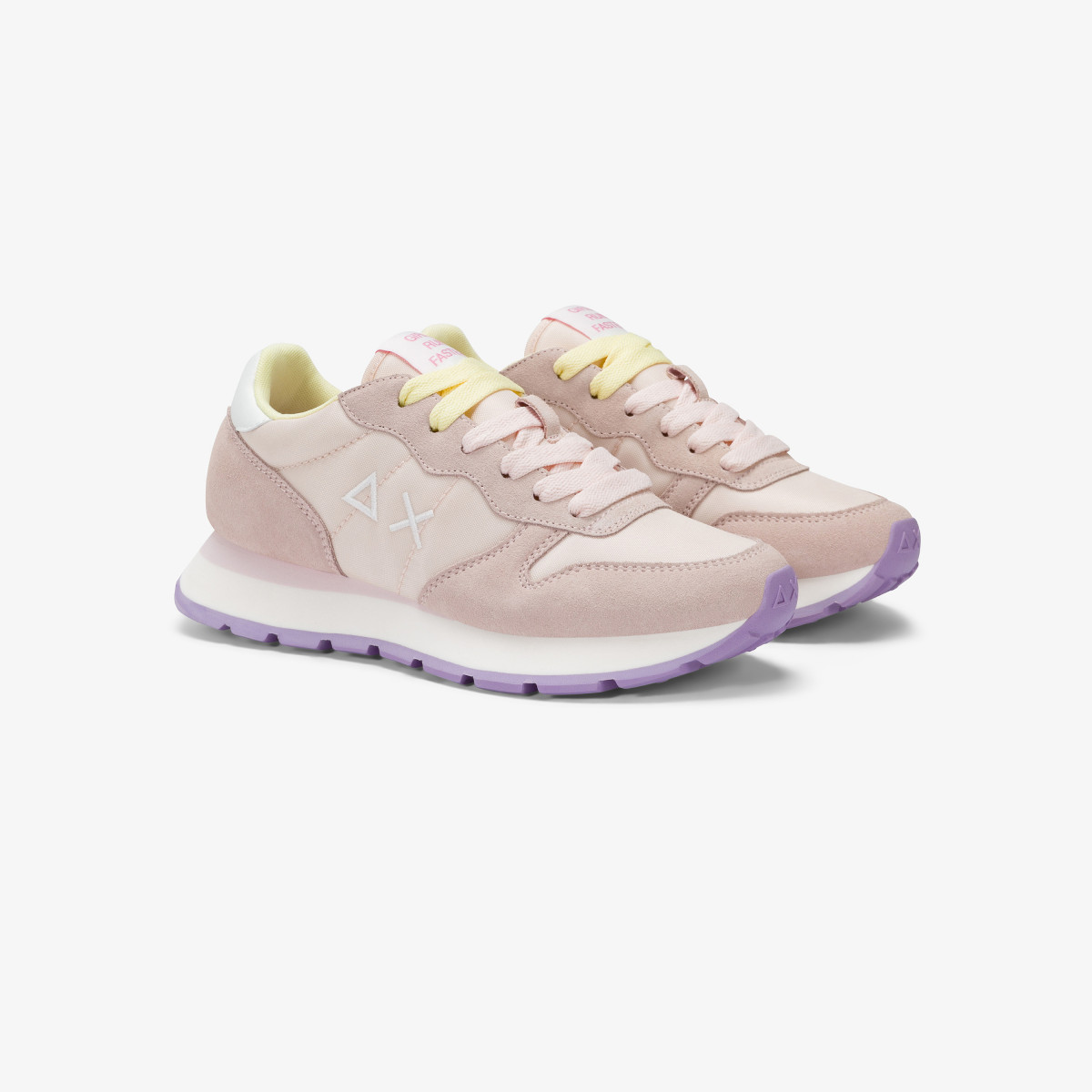 Ally porcelain suede and nylon sneaker