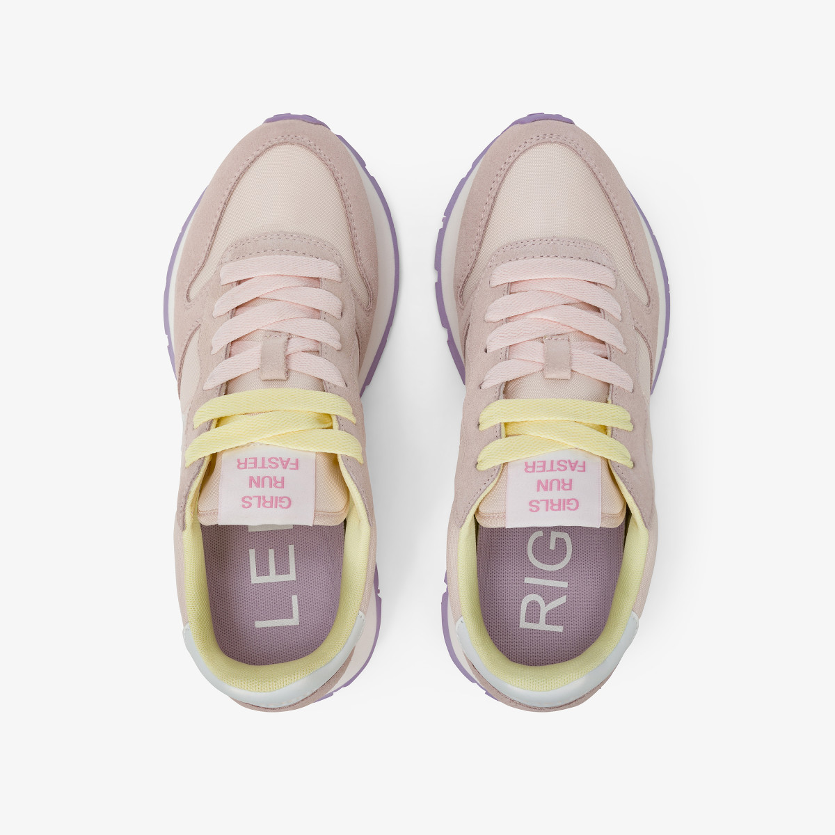 Ally porcelain suede and nylon sneaker